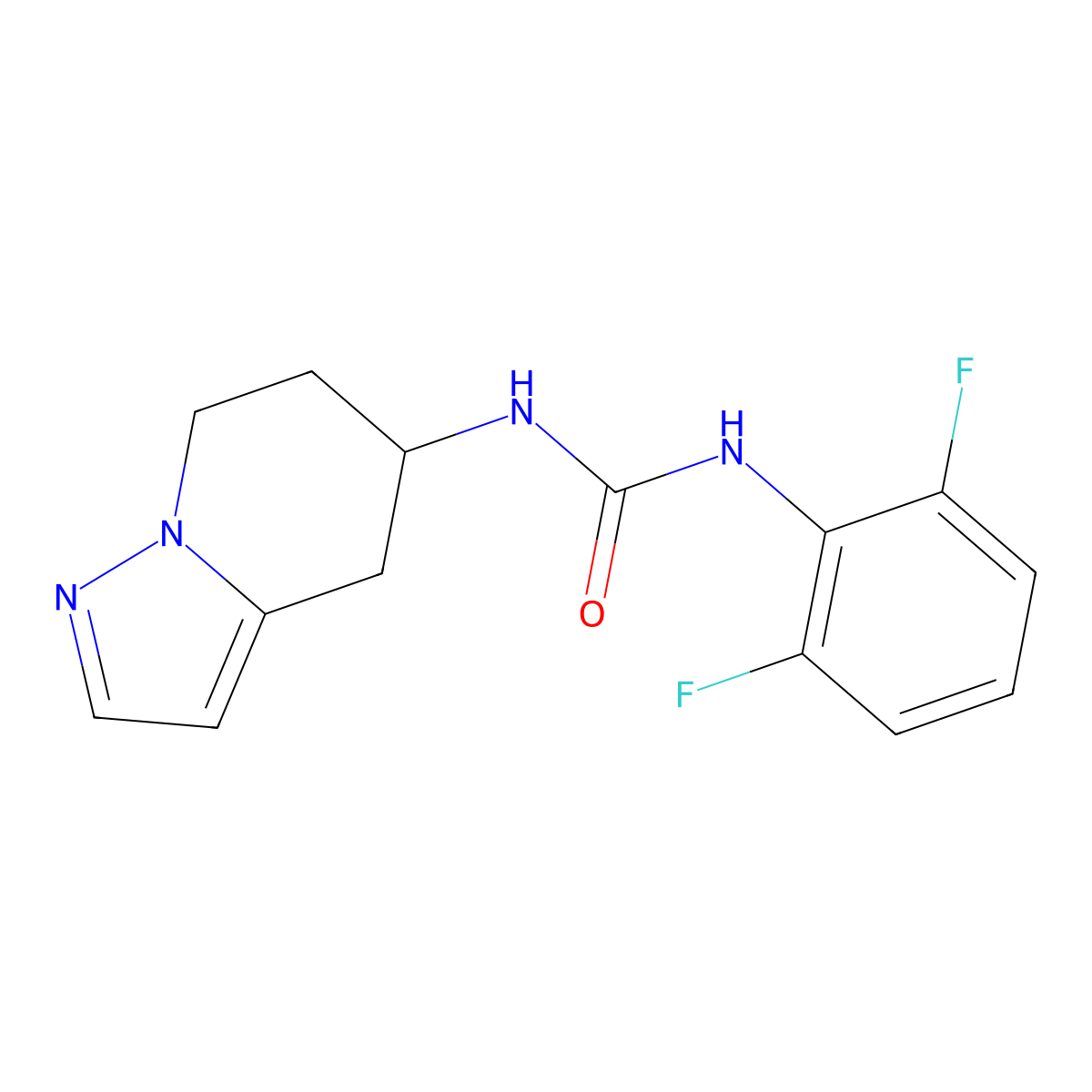 1-(2,6-Difluorophenyl)-3-(4,5,6,7-tetrahydropyrazolo[1,5-a]pyridin-5-yl)urea molecular structure, CAS 2034488-71-4