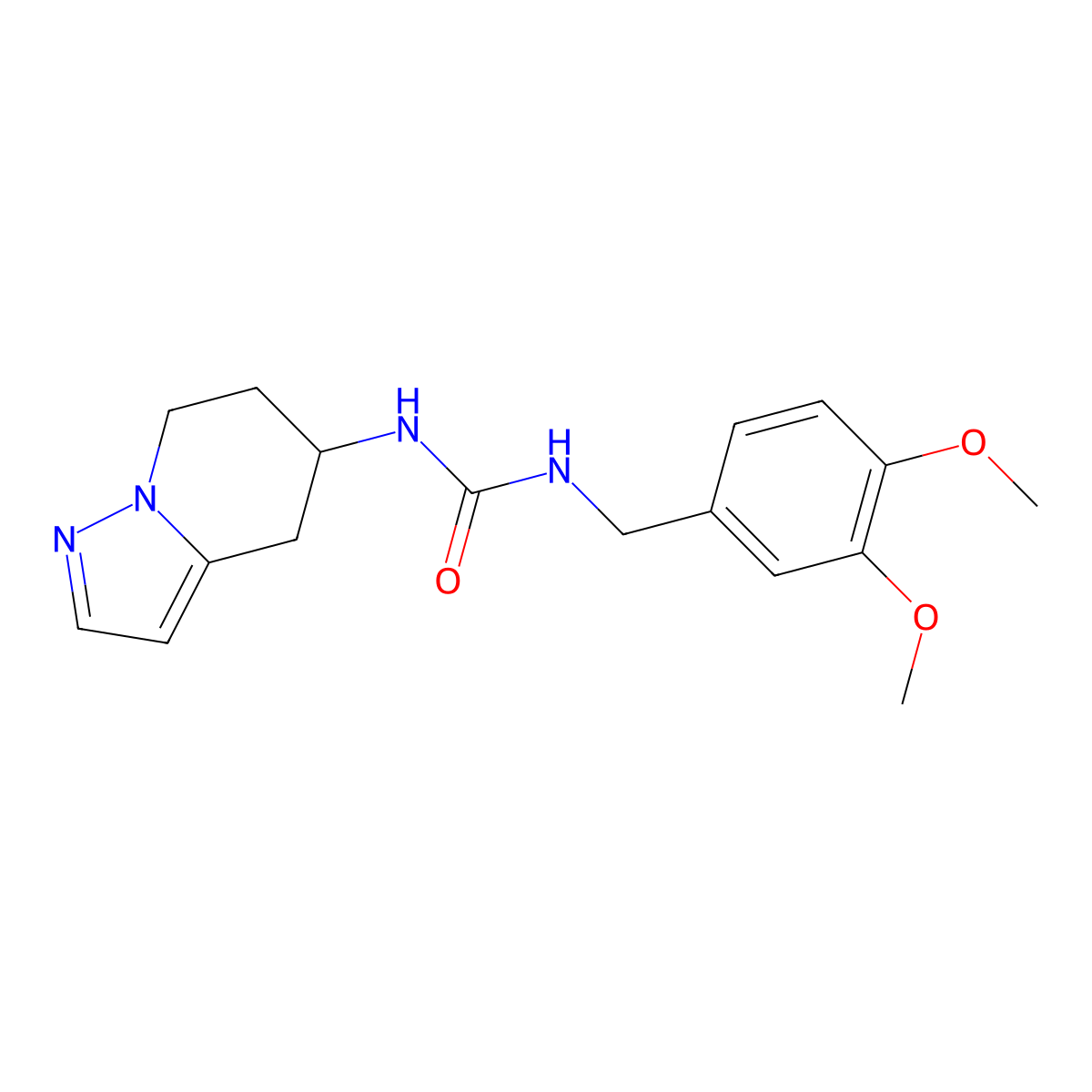 1-(3,4-Dimethoxybenzyl)-3-(4,5,6,7-tetrahydropyrazolo[1,5-a]pyridin-5-yl)urea molecular structure, CAS 2034488-75-8
