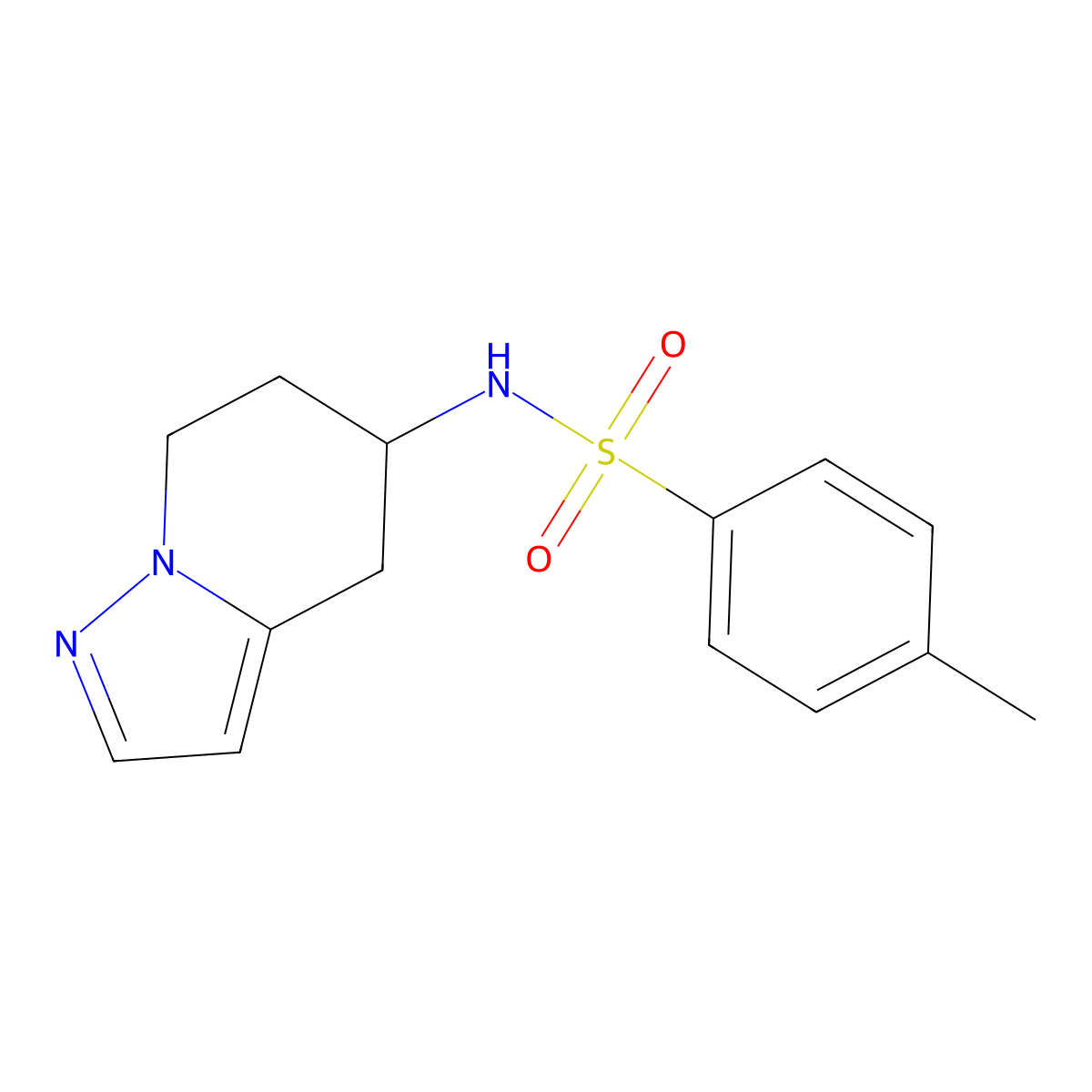 4-methyl-N-(4,5,6,7-tetrahydropyrazolo[1,5-a]pyridin-5-yl)benzenesulfonamide molecular structure, CAS 2034488-87-2