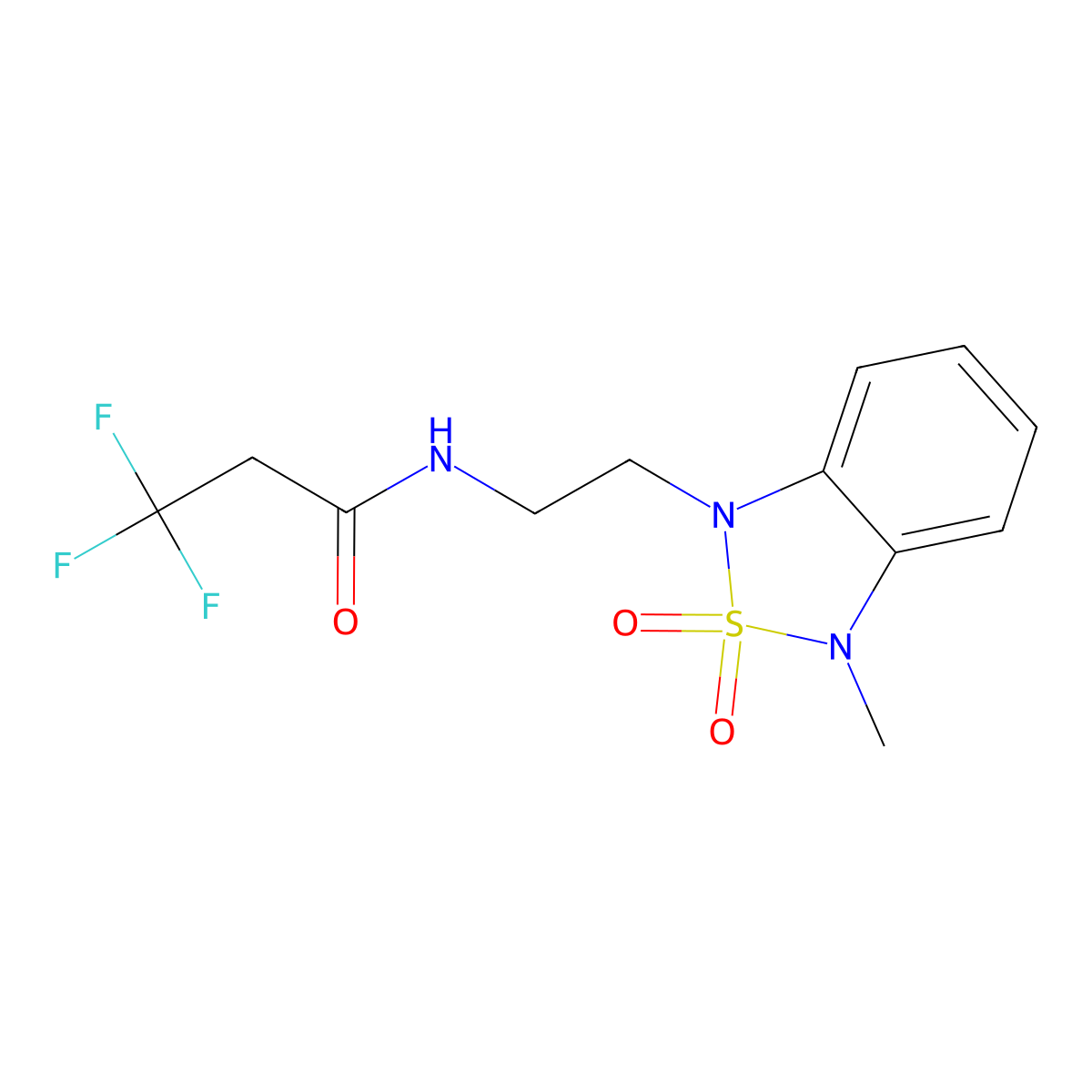 3,3,3-trifluoro-N-(2-(3-methyl-2,2-dioxidobenzo[c][1,2,5]thiadiazol-1(3H)-yl)ethyl)propanamide molecular structure, CAS 2034489-06-8