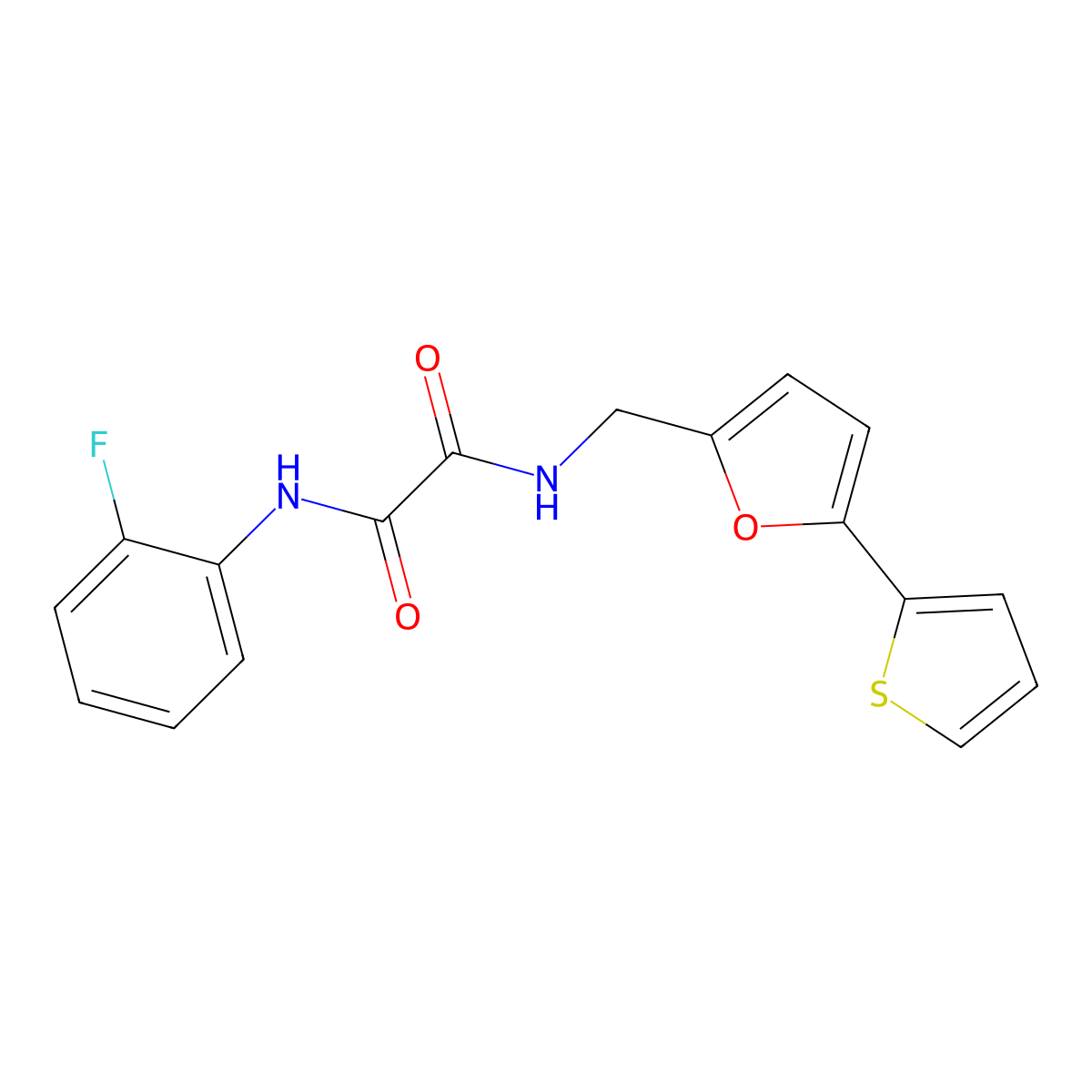 N1-(2-fluorophenyl)-N2-((5-(thiophen-2-yl)furan-2-yl)methyl)oxalamide molecular structure, CAS 2034489-23-9