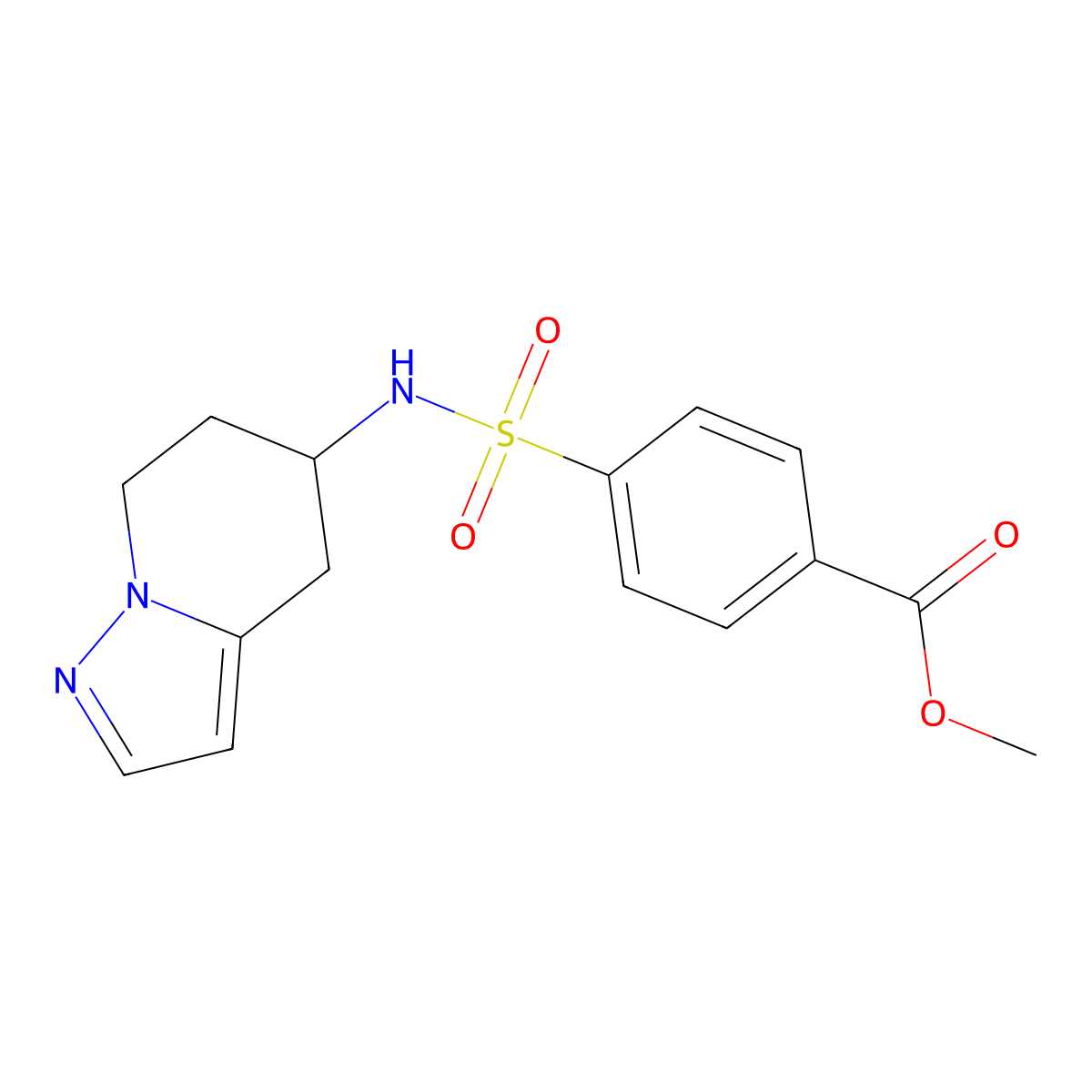 methyl 4-(N-(4,5,6,7-tetrahydropyrazolo[1,5-a]pyridin-5-yl)sulfamoyl)benzoate molecular structure, CAS 2034489-26-2