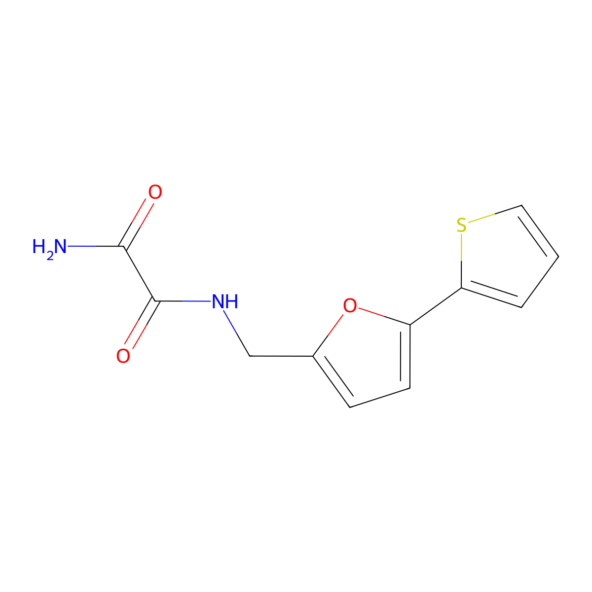 N1-((5-(thiophen-2-yl)furan-2-yl)methyl)oxalamide molecular structure, CAS 2034489-35-3