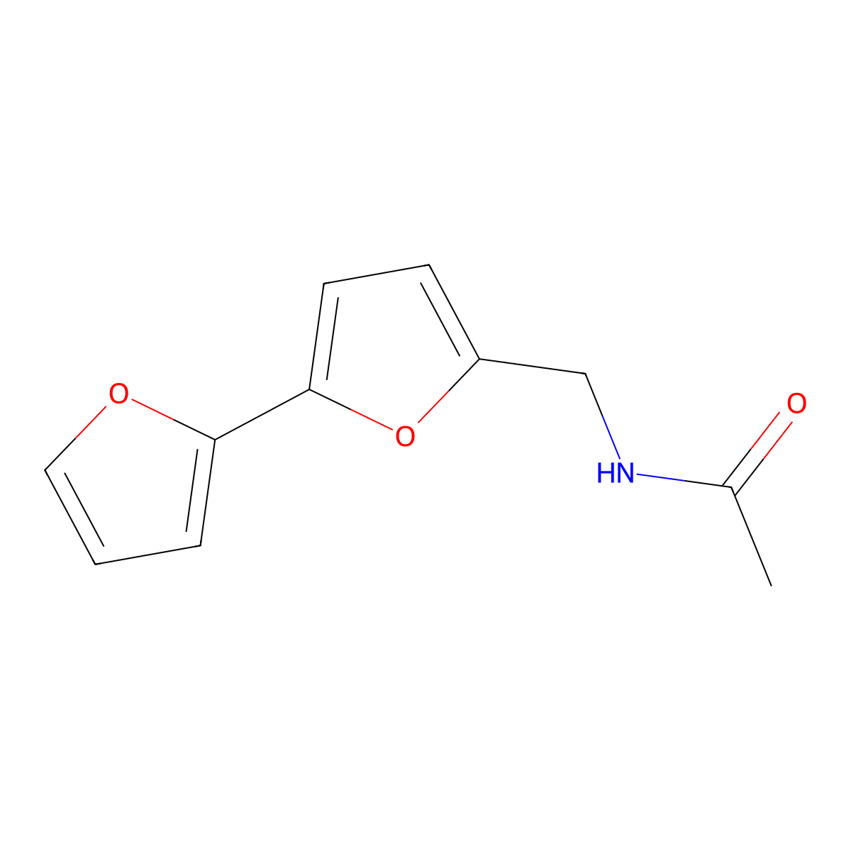 N-({[2,2'-bifuran]-5-yl}methyl)acetamide molecular structure, CAS 2034489-65-9