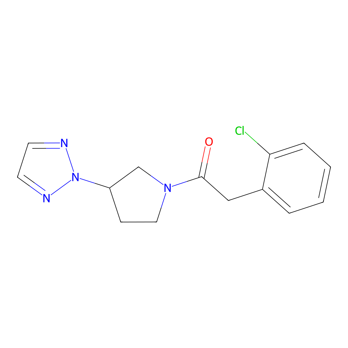 1-(3-(2H-1,2,3-triazol-2-yl)pyrrolidin-1-yl)-2-(2-chlorophenyl)ethanone molecular structure, CAS 2034489-95-5