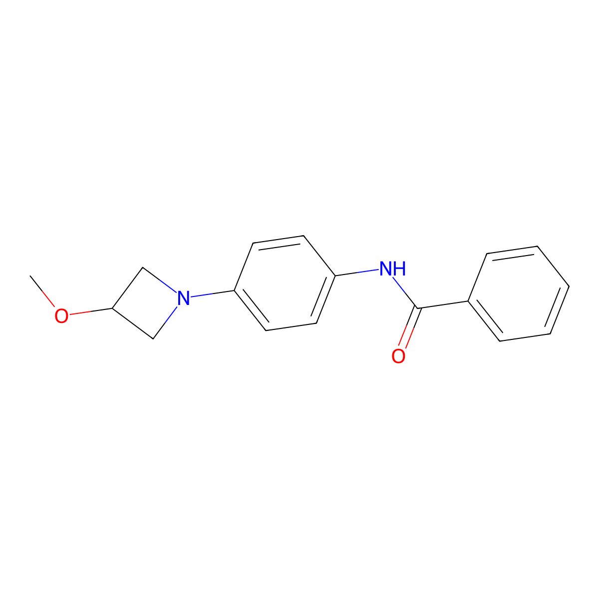N-[4-(3-methoxyazetidin-1-yl)phenyl]benzamide molecular structure, CAS 2034490-73-6