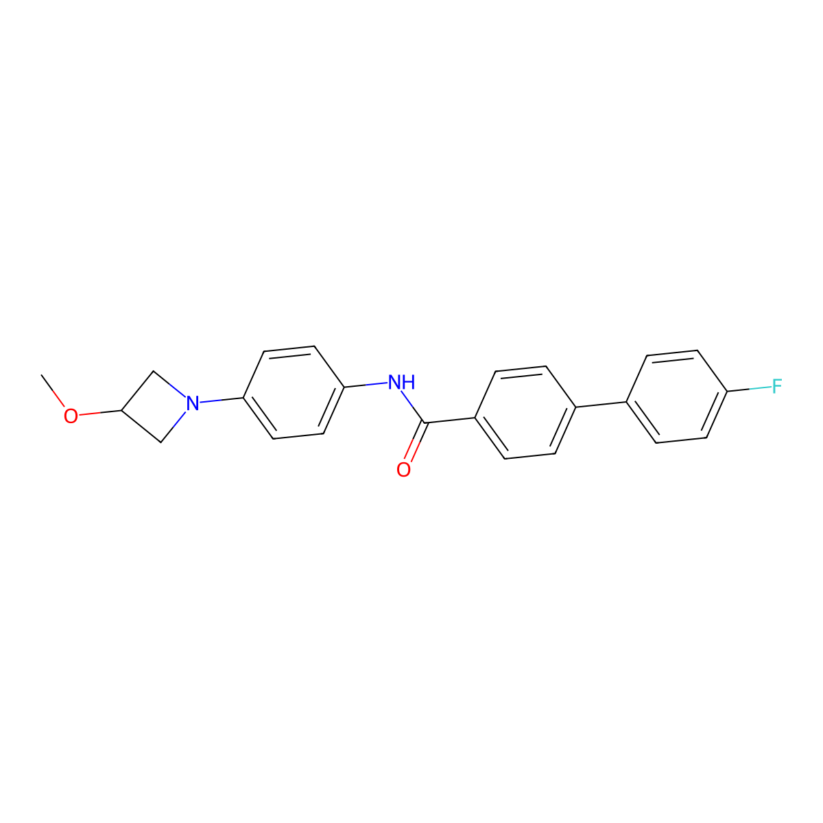 4'-fluoro-N-[4-(3-methoxyazetidin-1-yl)phenyl]-[1,1'-biphenyl]-4-carboxamide molecular structure, CAS 2034490-81-6