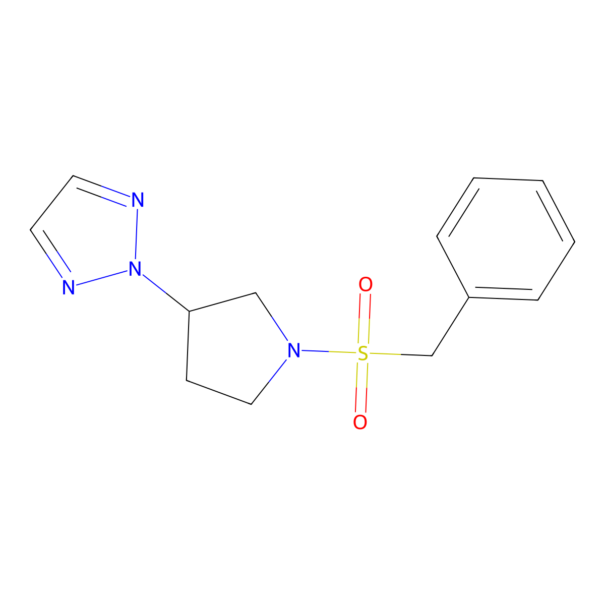 2-(1-(benzylsulfonyl)pyrrolidin-3-yl)-2H-1,2,3-triazole molecular structure, CAS 2034491-13-7
