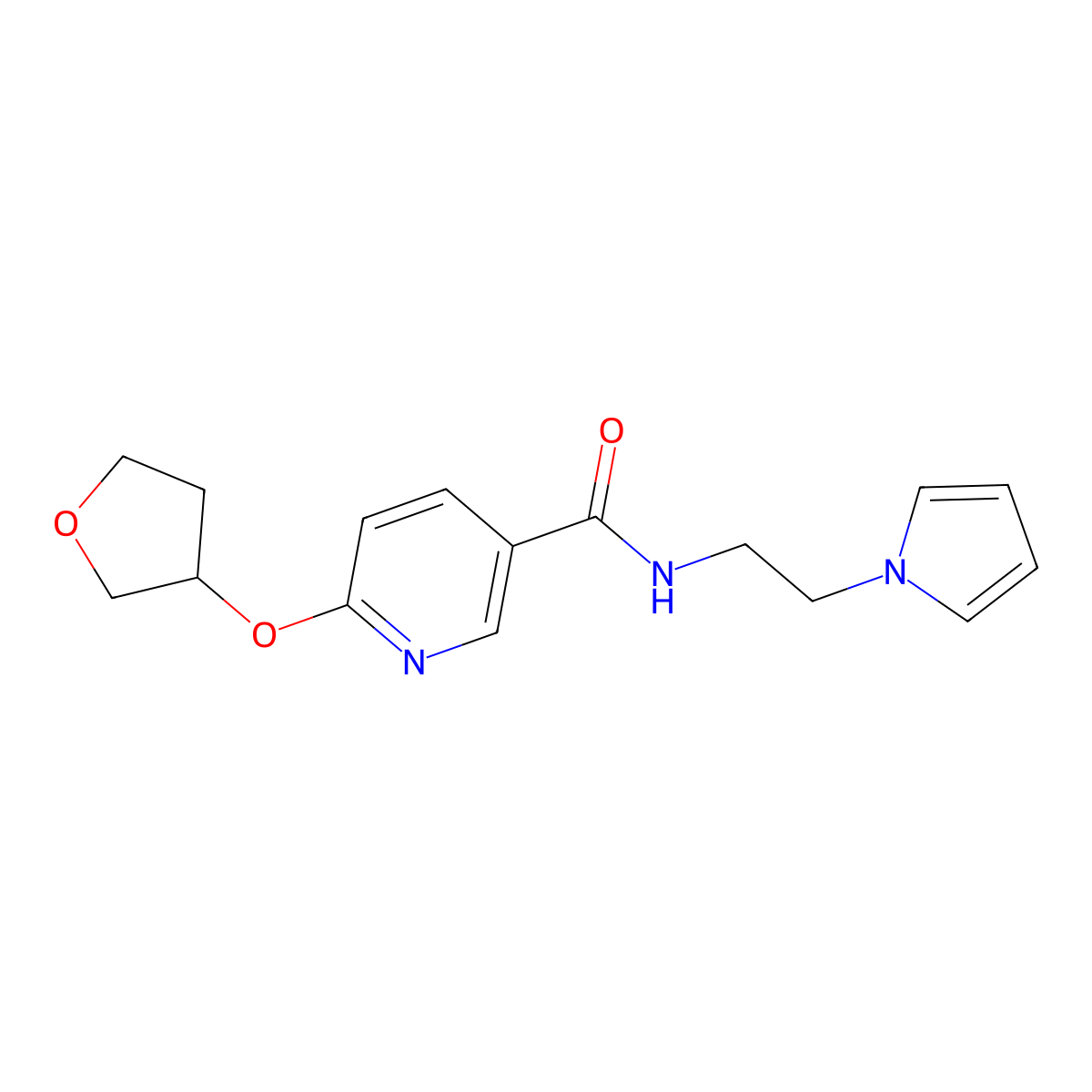 N-(2-(1H-pyrrol-1-yl)ethyl)-6-((tetrahydrofuran-3-yl)oxy)nicotinamide molecular structure, CAS 2034491-22-8