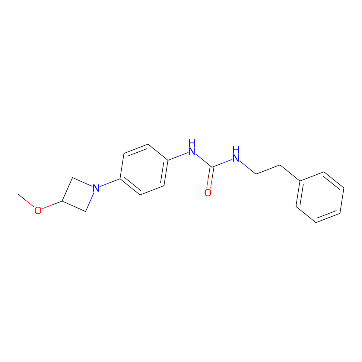 1-(4-(3-Methoxyazetidin-1-yl)phenyl)-3-phenethylurea molecular structure, CAS 2034491-32-0