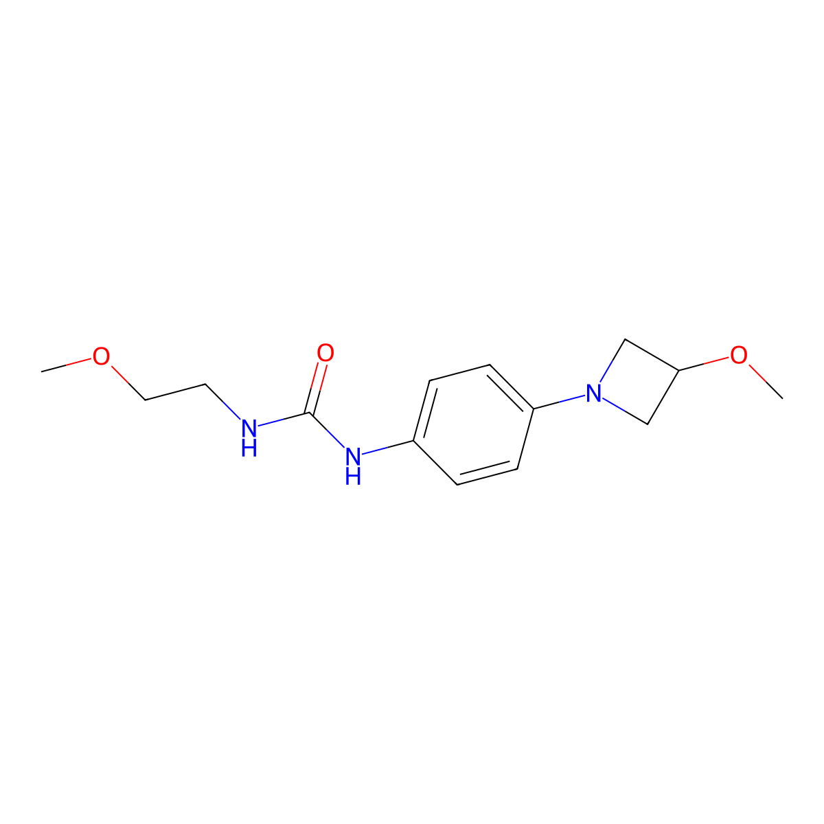 1-[4-(3-Methoxyazetidin-1-yl)phenyl]-3-(2-methoxyethyl)urea molecular structure, CAS 2034491-36-4