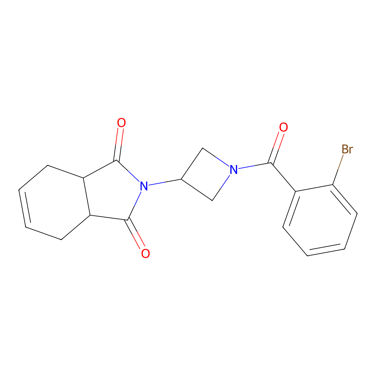 2-(1-(2-bromobenzoyl)azetidin-3-yl)-3a,4,7,7a-tetrahydro-1H-isoindole-1,3(2H)-dione molecular structure, CAS 2034492-08-3