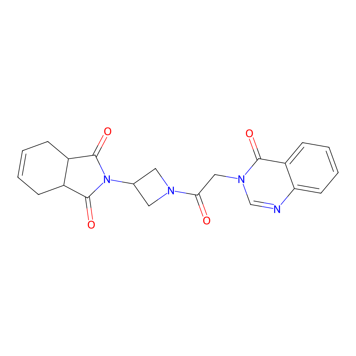 2-(1-(2-(4-oxoquinazolin-3(4H)-yl)acetyl)azetidin-3-yl)-3a,4,7,7a-tetrahydro-1H-isoindole-1,3(2H)-dione molecular structure, CAS 2034492-14-1