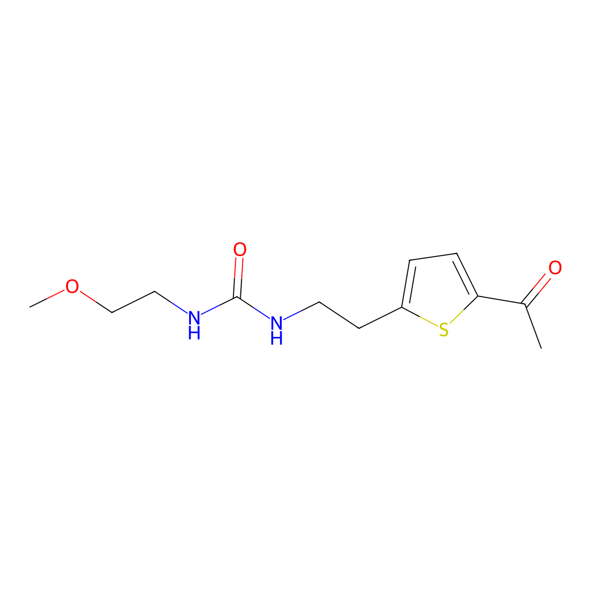 1-(2-(5-Acetylthiophen-2-yl)ethyl)-3-(2-methoxyethyl)urea molecular structure, CAS 2034493-88-2