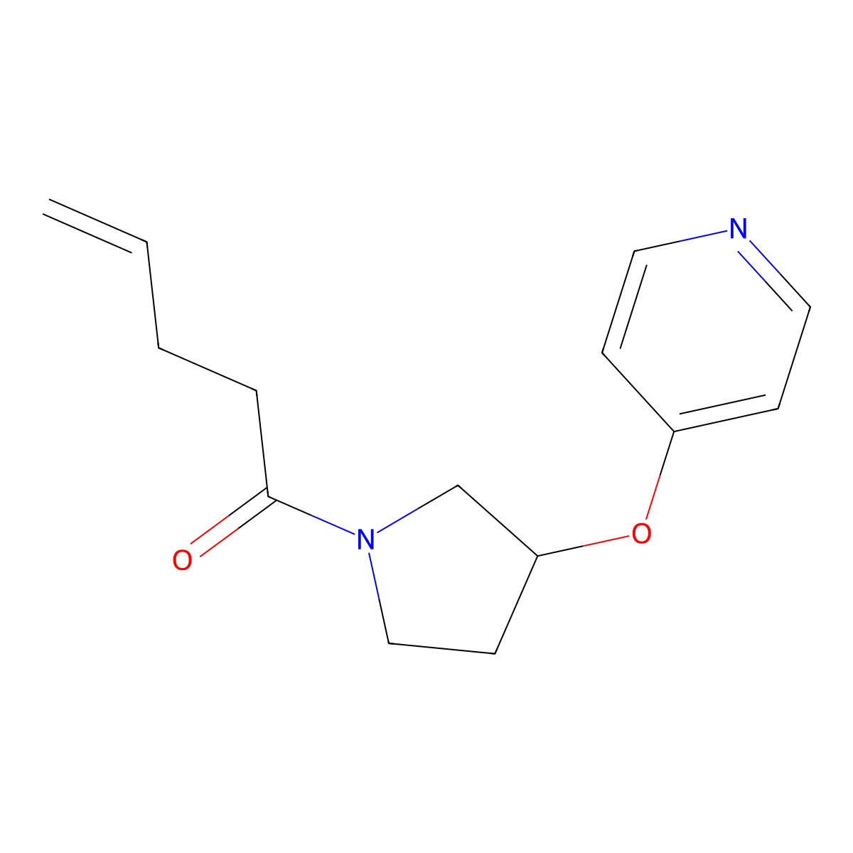 1-(3-(Pyridin-4-yloxy)pyrrolidin-1-yl)pent-4-en-1-one molecular structure, CAS 2034494-37-4