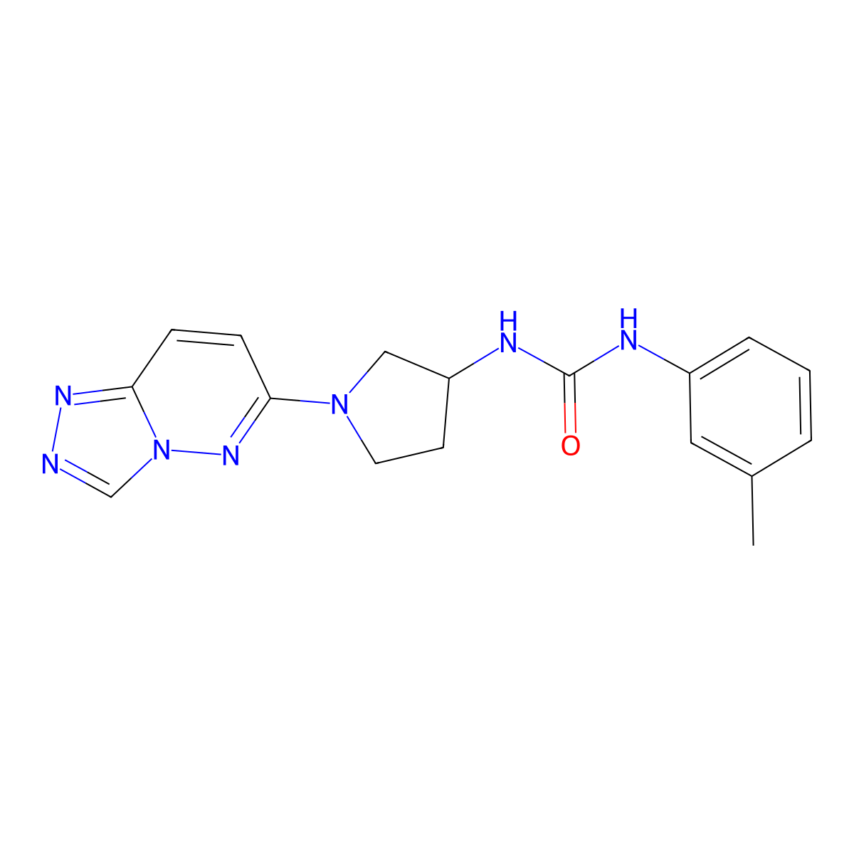 1-(1-([1,2,4]Triazolo[4,3-b]pyridazin-6-yl)pyrrolidin-3-yl)-3-(m-tolyl)urea molecular structure, CAS 2034494-38-5