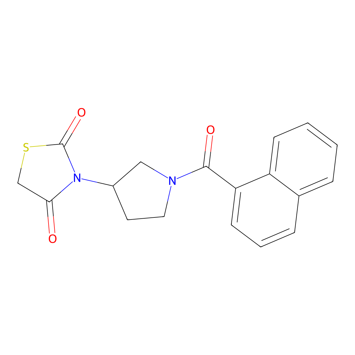 3-(1-(1-Naphthoyl)pyrrolidin-3-yl)thiazolidine-2,4-dione molecular structure, CAS 2034494-43-2