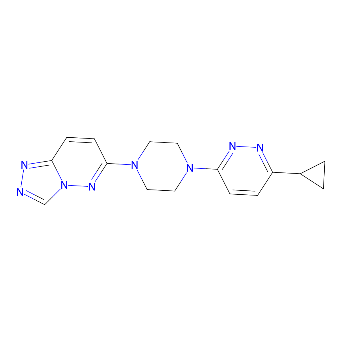 6-(4-(6-Cyclopropylpyridazin-3-yl)piperazin-1-yl)-[1,2,4]triazolo[4,3-b]pyridazine molecular structure, CAS 2034494-56-7