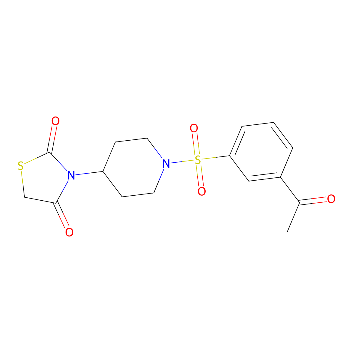 3-(1-((3-Acetylphenyl)sulfonyl)piperidin-4-yl)thiazolidine-2,4-dione molecular structure, CAS 2034494-70-5