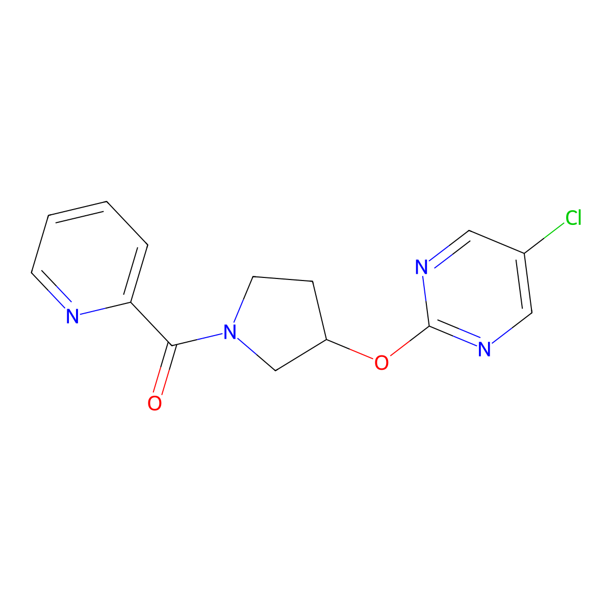 5-Chloro-2-{[1-(pyridine-2-carbonyl)pyrrolidin-3-yl]oxy}pyrimidine molecular structure, CAS 2034495-26-4