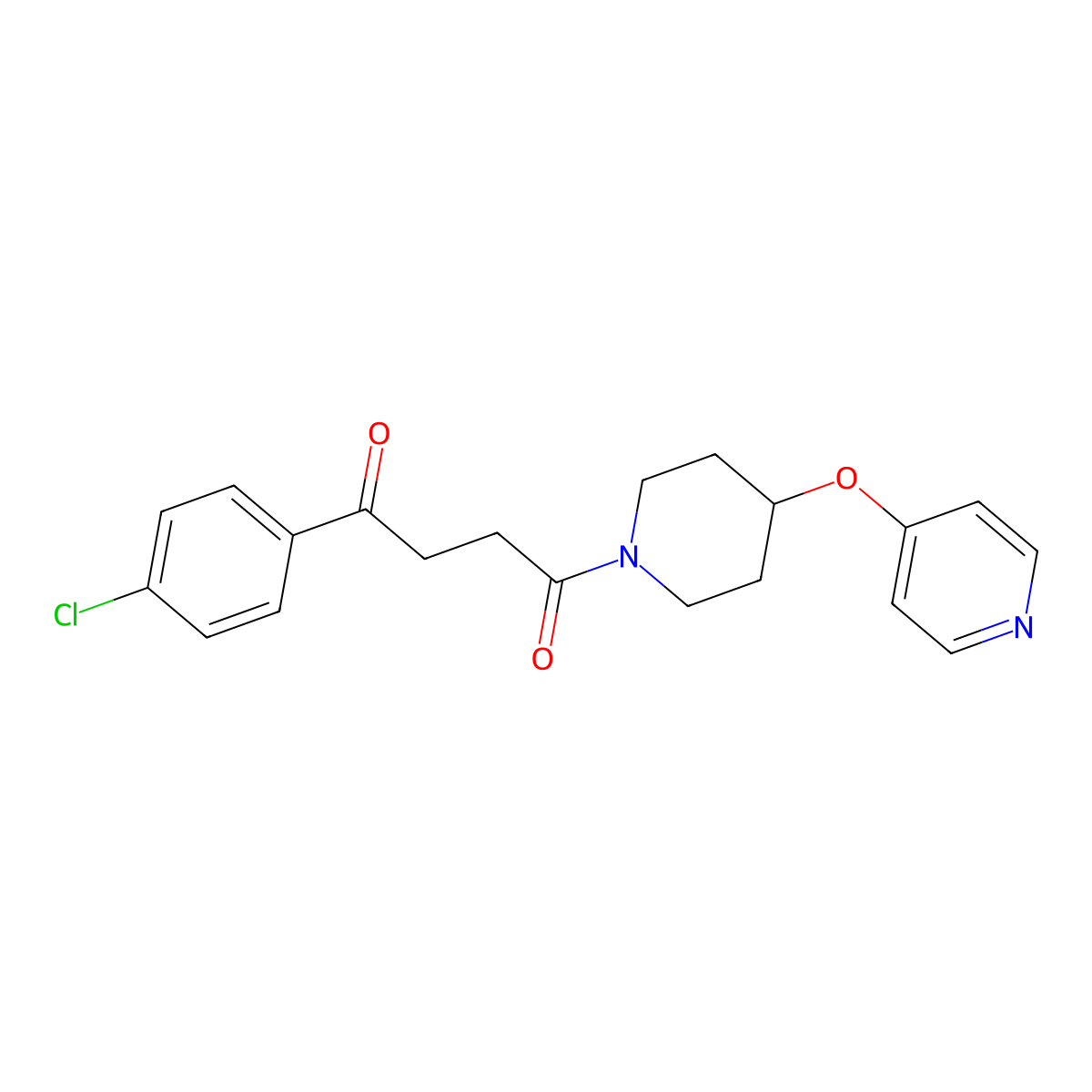 1-(4-Chlorophenyl)-4-(4-(pyridin-4-yloxy)piperidin-1-yl)butane-1,4-dione molecular structure, CAS 2034495-65-1