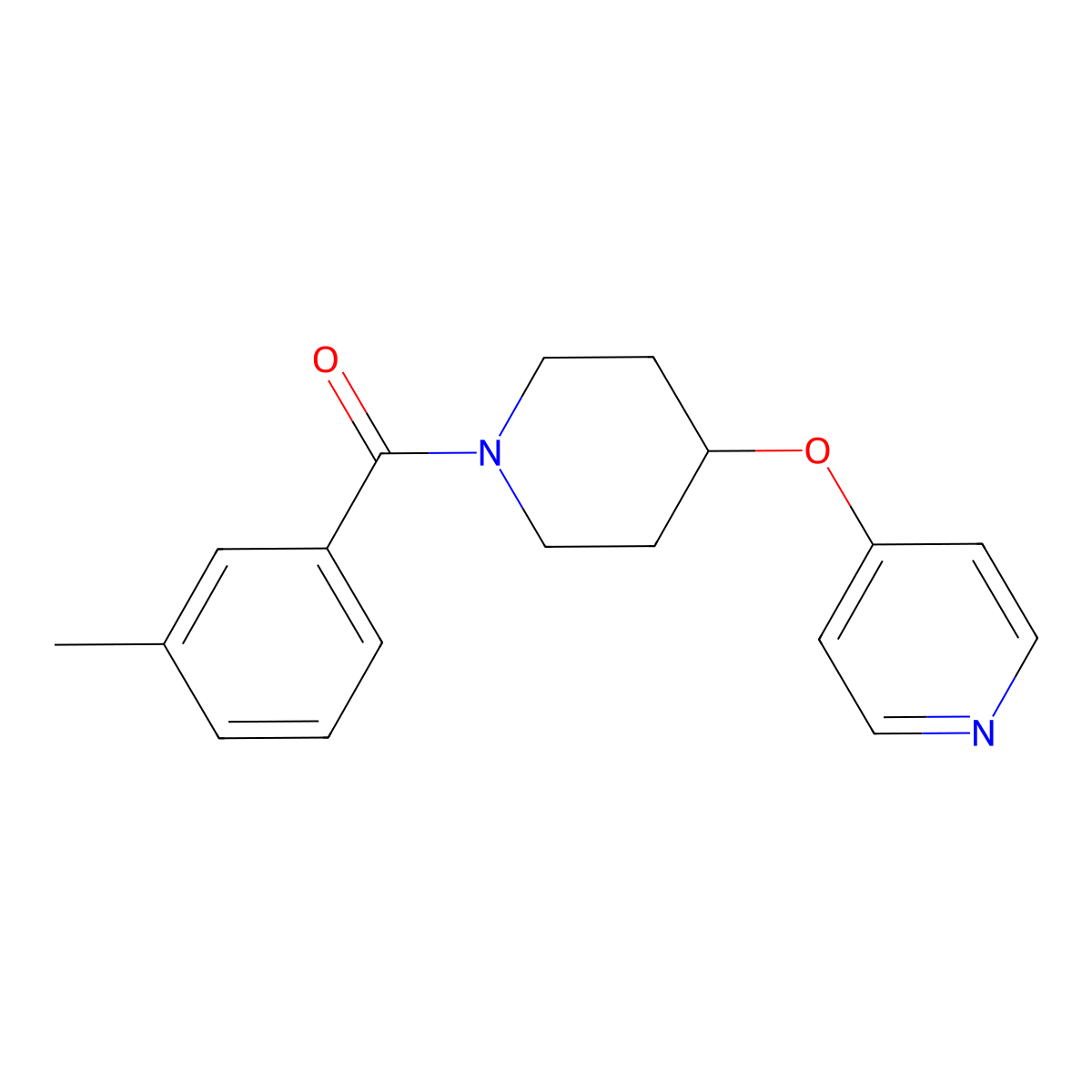 (4-(Pyridin-4-yloxy)piperidin-1-yl)(m-tolyl)methanone molecular structure, CAS 2034495-74-2