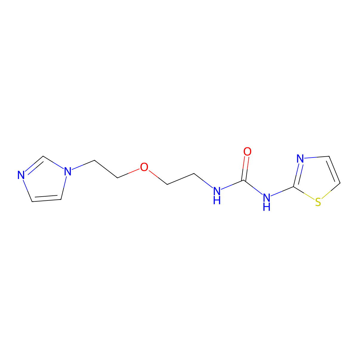 1-(2-(2-(1H-imidazol-1-yl)ethoxy)ethyl)-3-(thiazol-2-yl)urea molecular structure, CAS 2034496-00-7