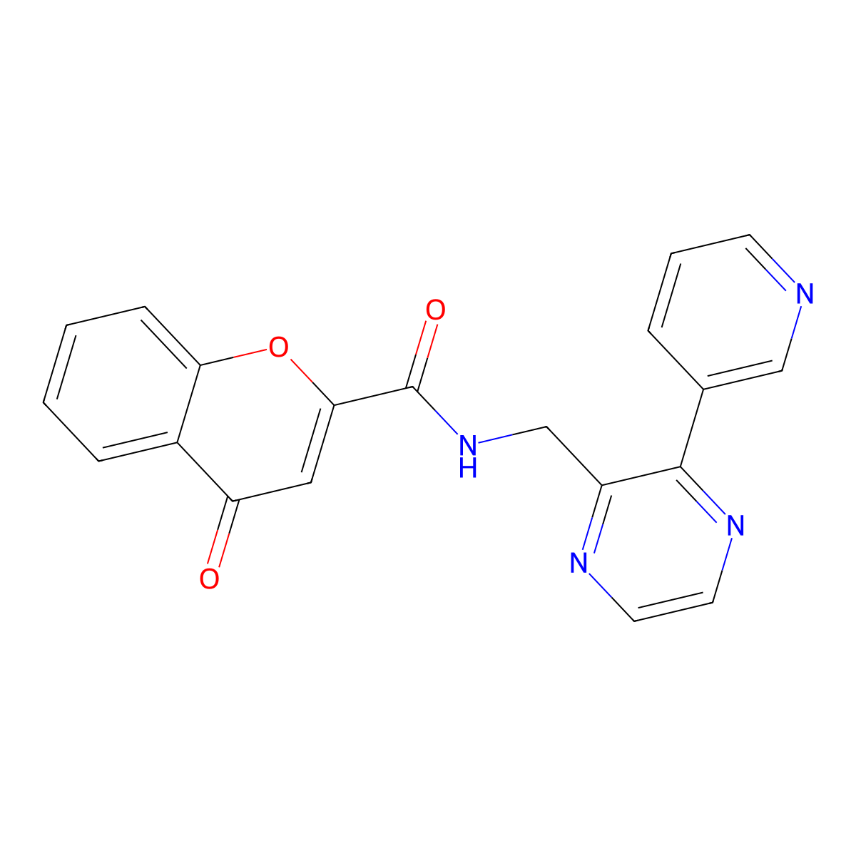4-oxo-N-{[3-(pyridin-3-yl)pyrazin-2-yl]methyl}-4H-chromene-2-carboxamide molecular structure, CAS 2034496-32-5