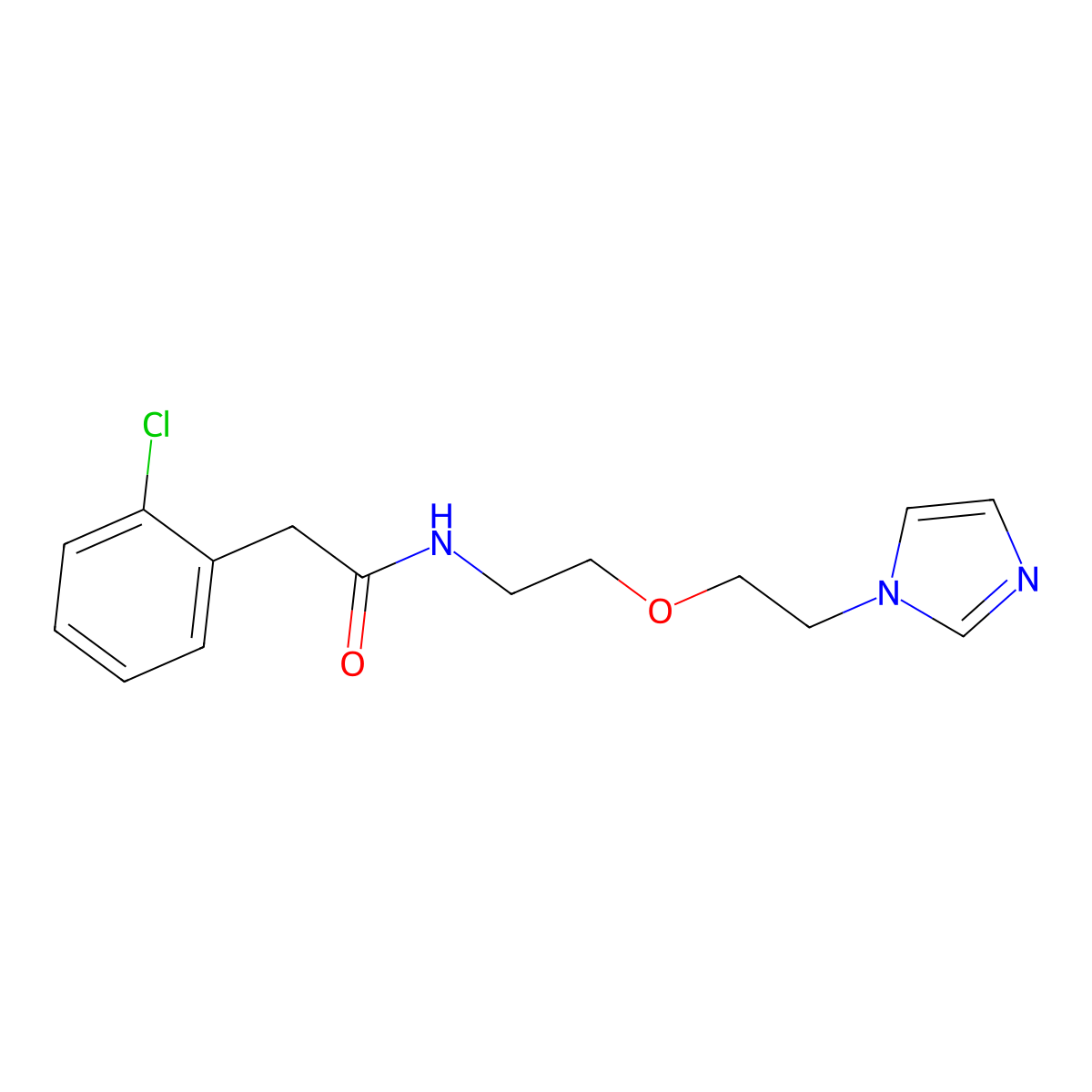 N-(2-(2-(1H-imidazol-1-yl)ethoxy)ethyl)-2-(2-chlorophenyl)acetamide molecular structure, CAS 2034496-48-3