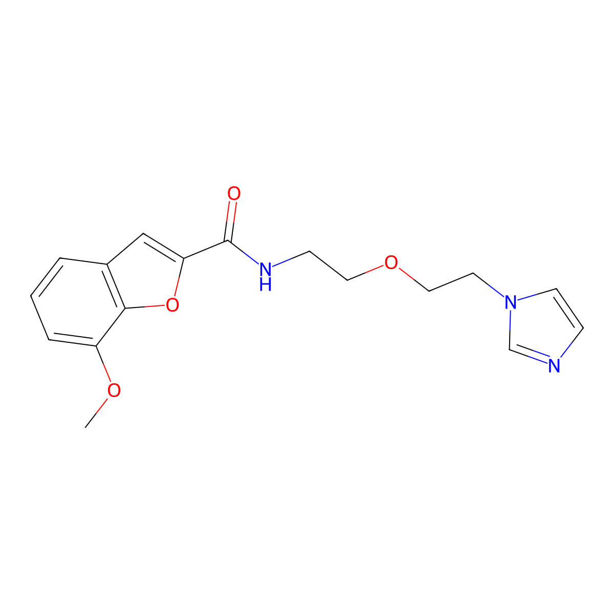 N-(2-(2-(1H-imidazol-1-yl)ethoxy)ethyl)-7-methoxybenzofuran-2-carboxamide molecular structure, CAS 2034496-58-5