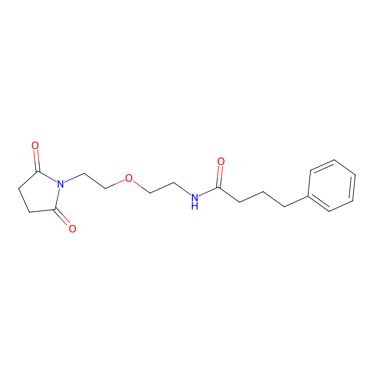 N-(2-(2-(2,5-dioxopyrrolidin-1-yl)ethoxy)ethyl)-4-phenylbutanamide molecular structure, CAS 2034496-61-0