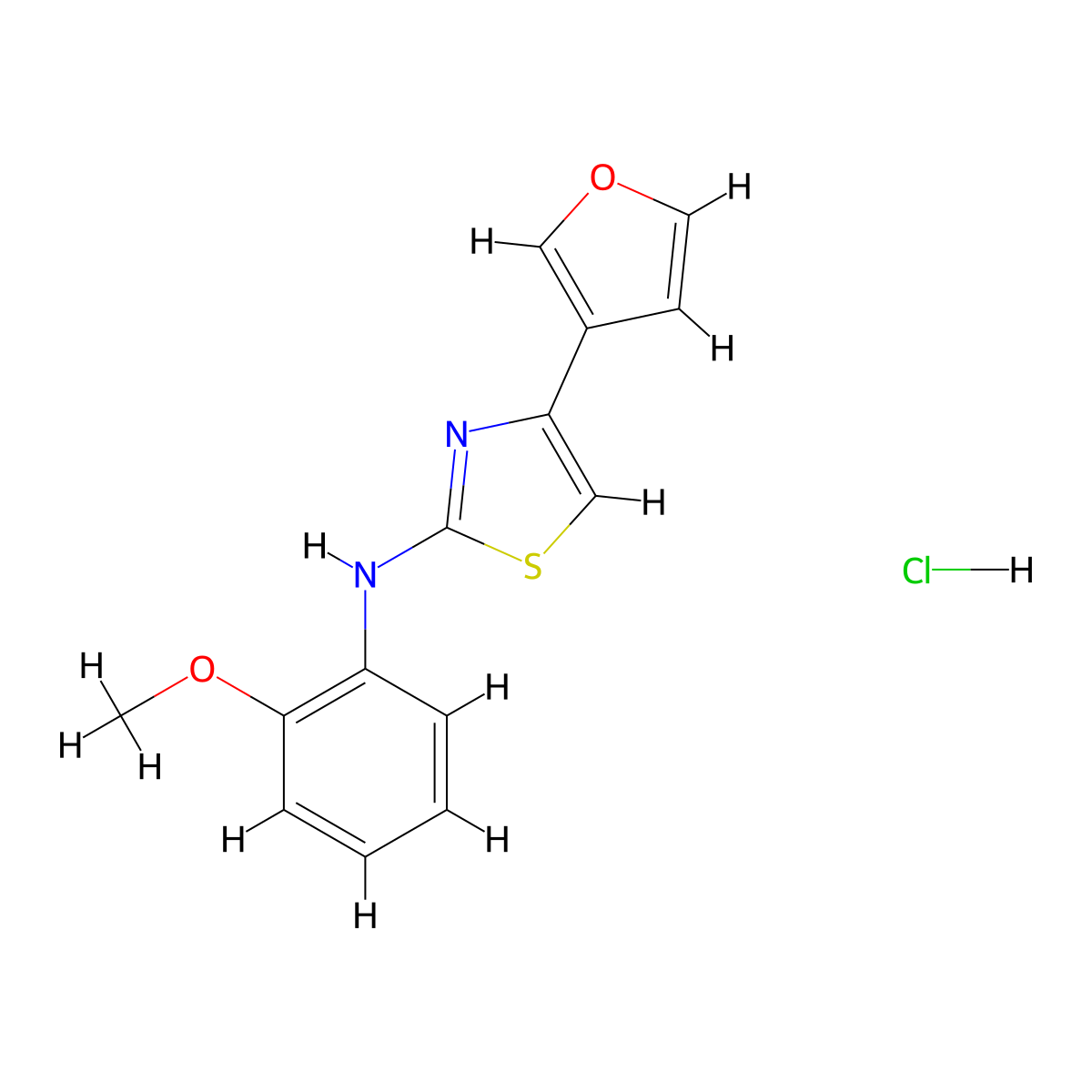 4-(furan-3-yl)-N-(2-methoxyphenyl)thiazol-2-amine hydrochloride molecular structure, CAS 2034496-70-1