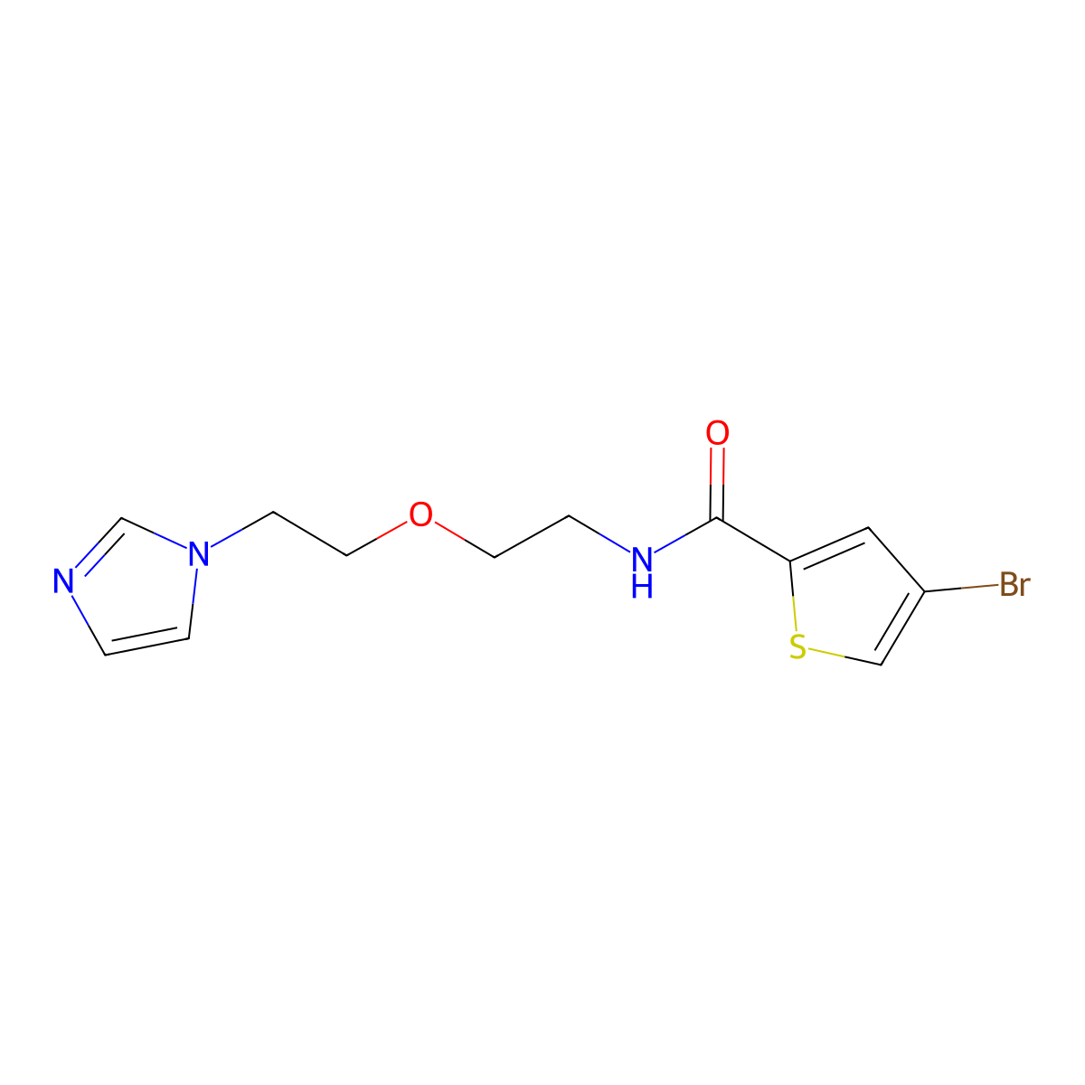 N-(2-(2-(1H-imidazol-1-yl)ethoxy)ethyl)-4-bromothiophene-2-carboxamide molecular structure, CAS 2034496-92-7