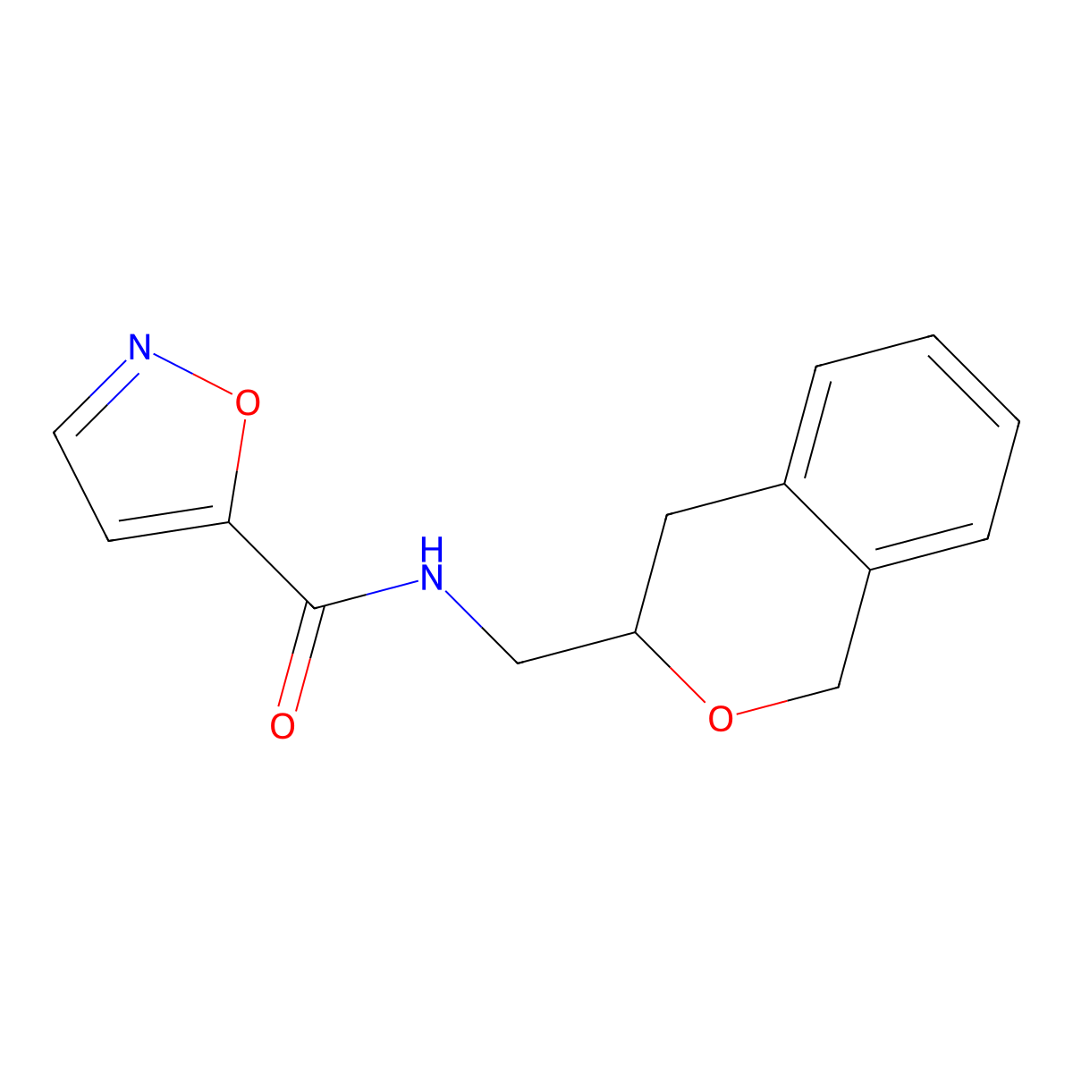 N-(isochroman-3-ylmethyl)isoxazole-5-carboxamide molecular structure, CAS 2034497-12-4