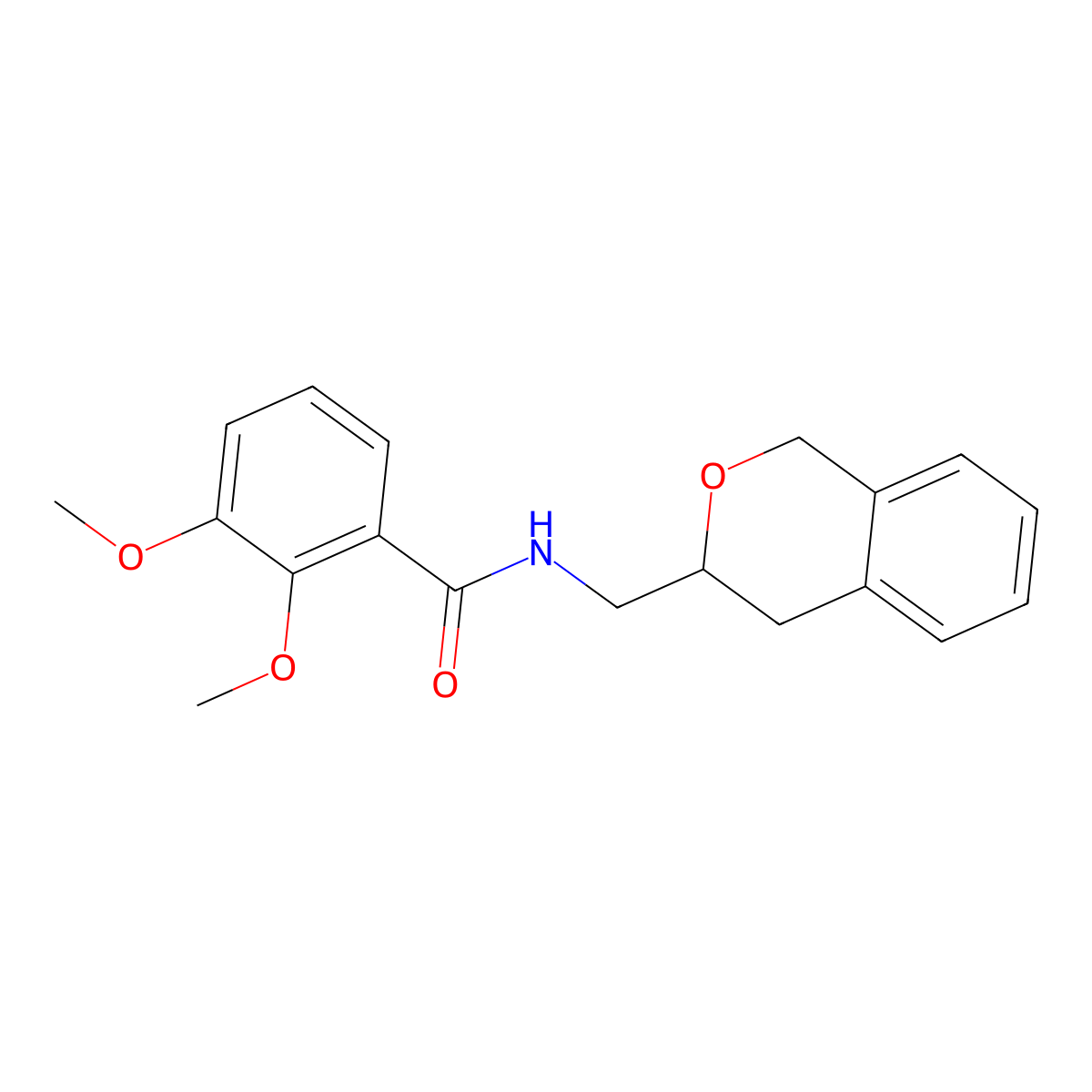 N-(isochroman-3-ylmethyl)-2,3-dimethoxybenzamide molecular structure, CAS 2034497-20-4