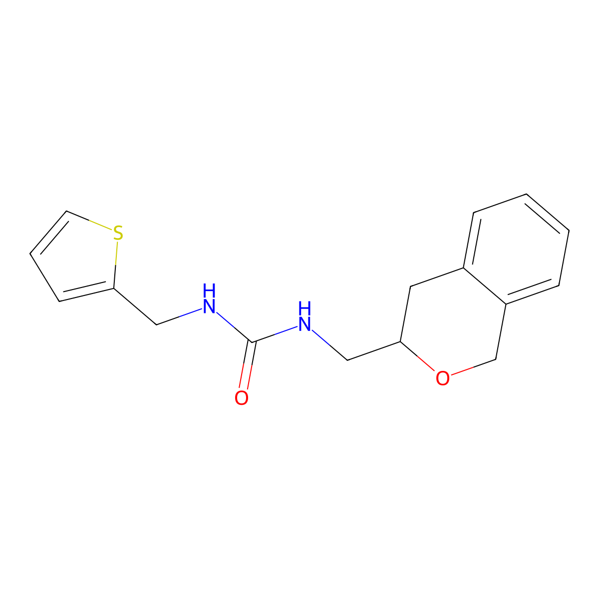 1-(Isochroman-3-ylmethyl)-3-(thiophen-2-ylmethyl)urea molecular structure, CAS 2034497-53-3