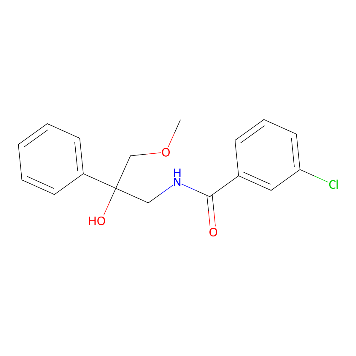 3-chloro-N-(2-hydroxy-3-methoxy-2-phenylpropyl)benzamide molecular structure, CAS 2034497-56-6