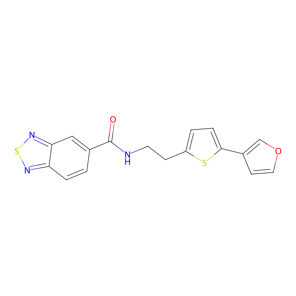 N-(2-(5-(furan-3-yl)thiophen-2-yl)ethyl)benzo[c][1,2,5]thiadiazole-5-carboxamide molecular structure, CAS 2034497-59-9