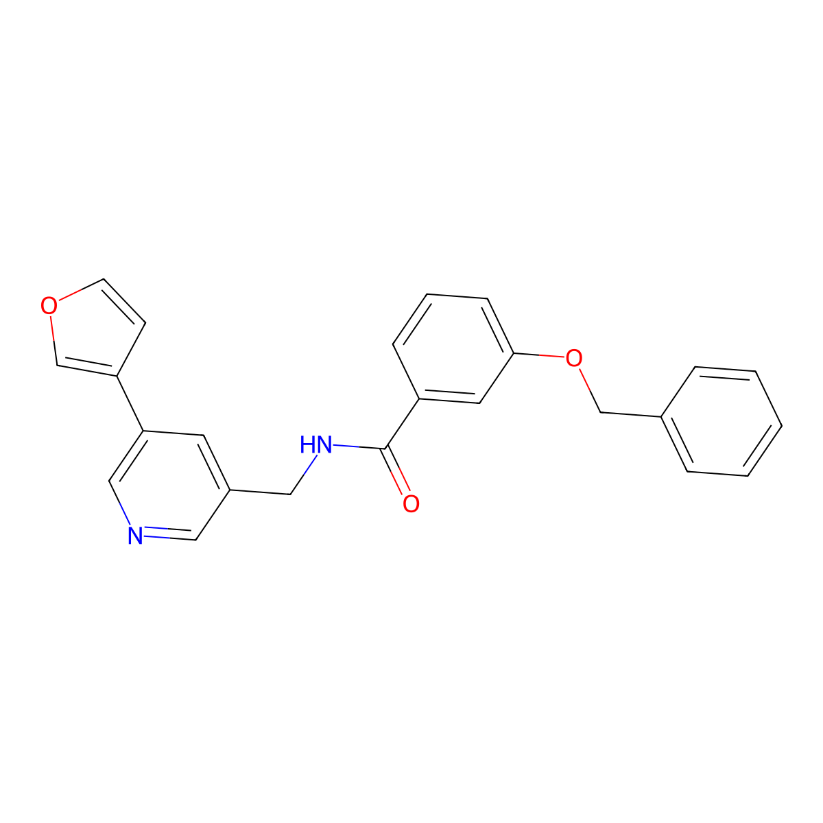 3-(benzyloxy)-N-((5-(furan-3-yl)pyridin-3-yl)methyl)benzamide molecular structure, CAS 2034497-85-1