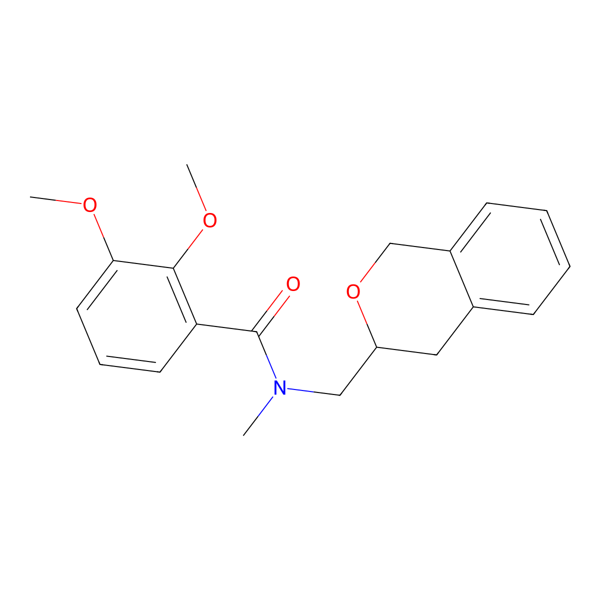 N-(isochroman-3-ylmethyl)-2,3-dimethoxy-N-methylbenzamide molecular structure, CAS 2034498-06-9