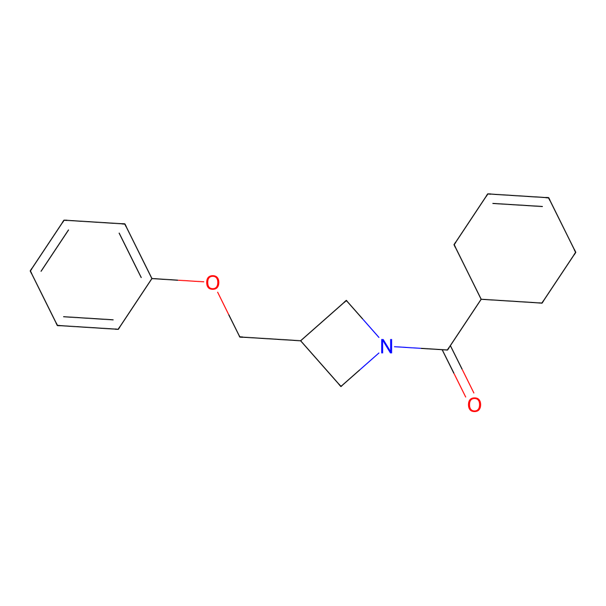 Cyclohex-3-en-1-yl(3-(phenoxymethyl)azetidin-1-yl)methanone molecular structure, CAS 2034498-52-5