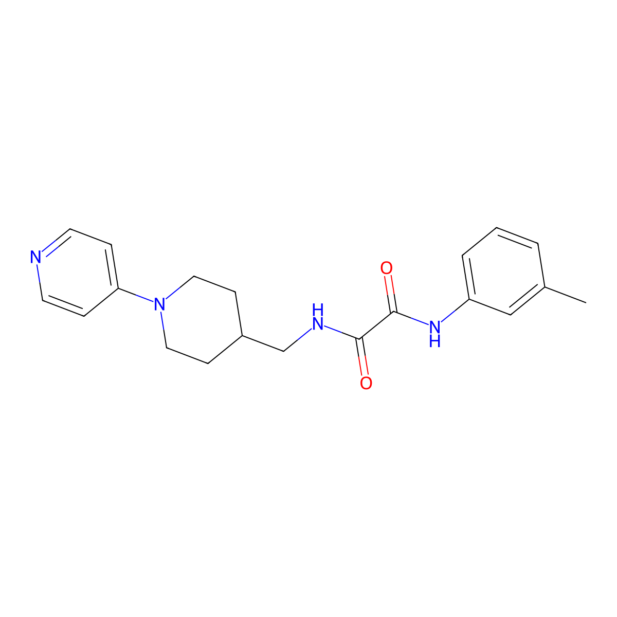 N1-((1-(pyridin-4-yl)piperidin-4-yl)methyl)-N2-(m-tolyl)oxalamide molecular structure, CAS 2034498-78-5
