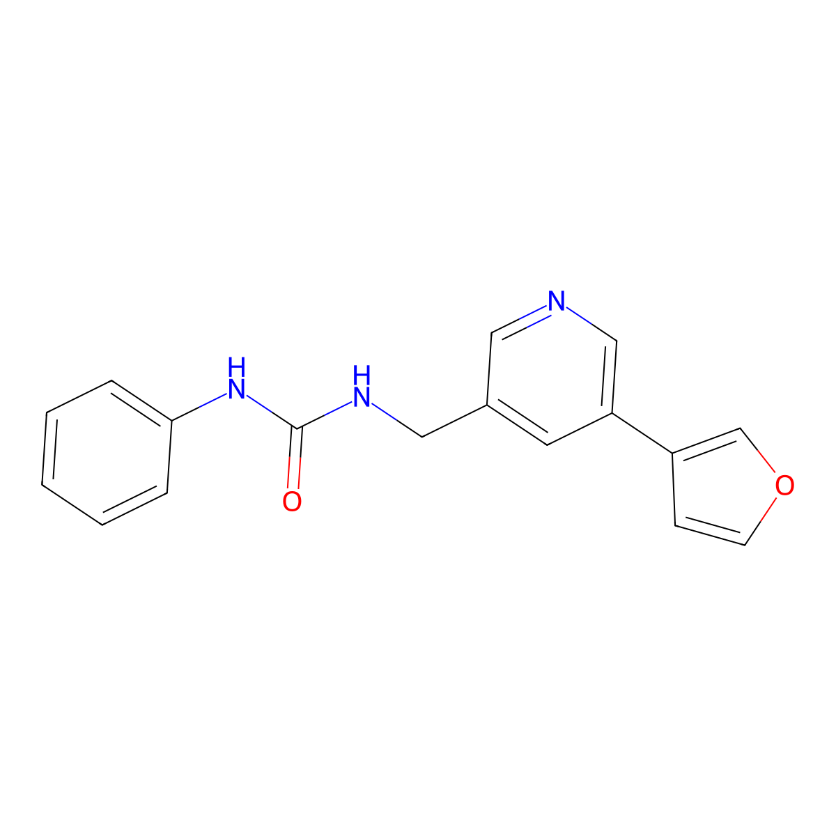 1-((5-(Furan-3-yl)pyridin-3-yl)methyl)-3-phenylurea molecular structure, CAS 2034498-98-9