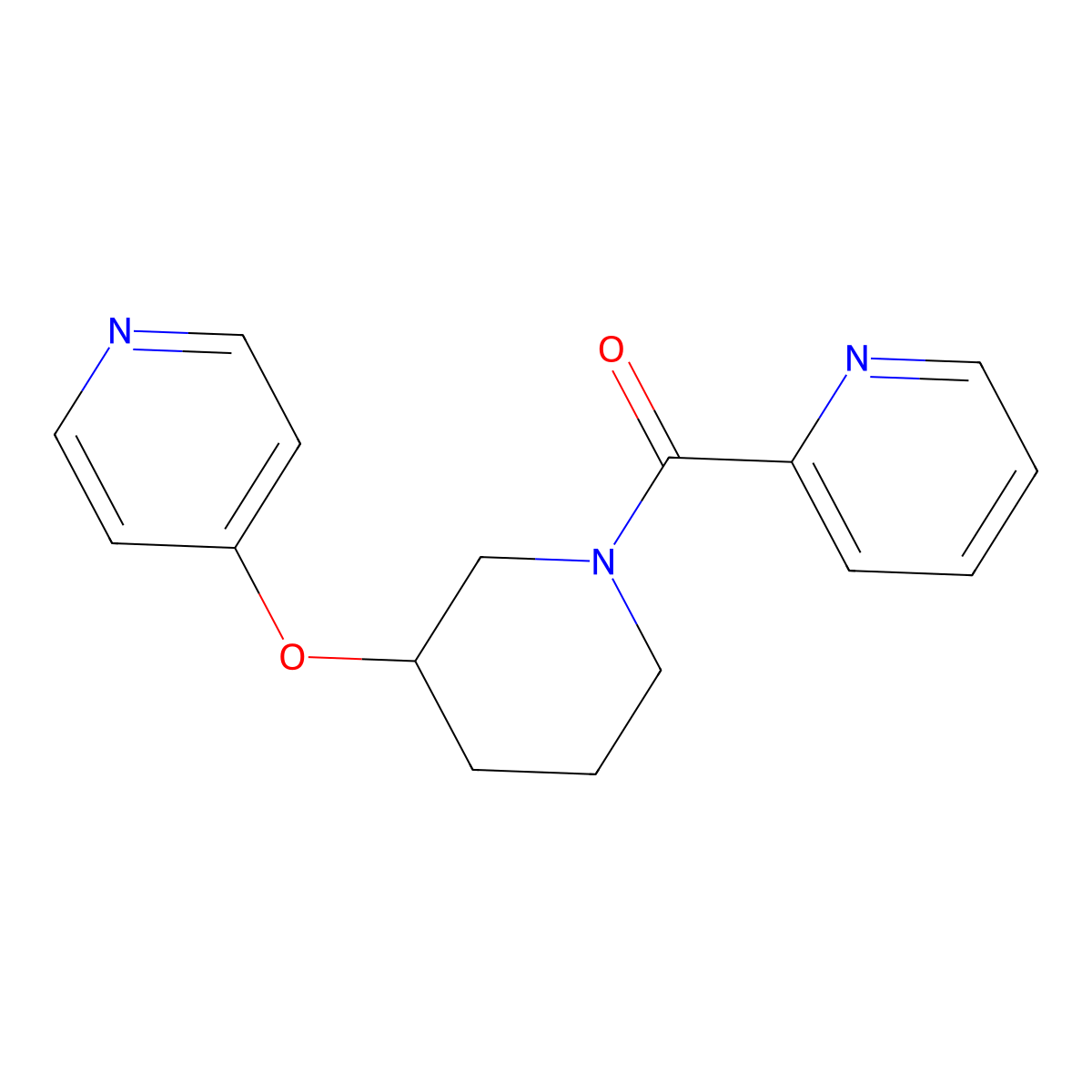 Pyridin-2-yl(3-(pyridin-4-yloxy)piperidin-1-yl)methanone molecular structure, CAS 2034499-51-7