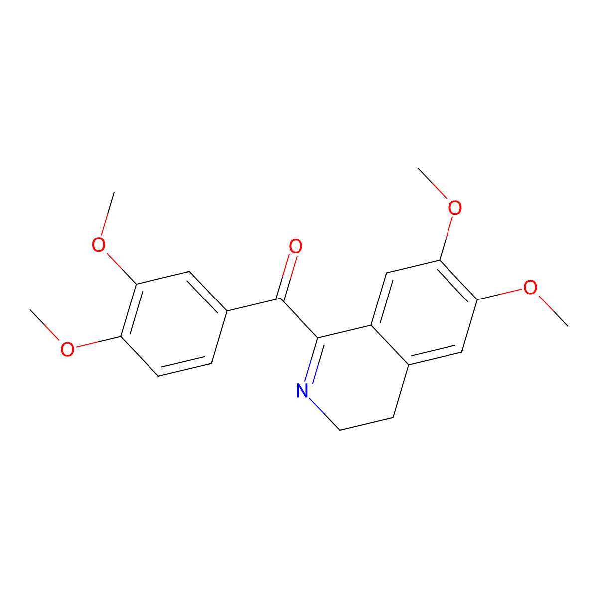 (6,7-Dimethoxy-3,4-dihydroisoquinolin-1-yl)(3,4-dimethoxyphenyl)methanone molecular structure, CAS 20345-69-1