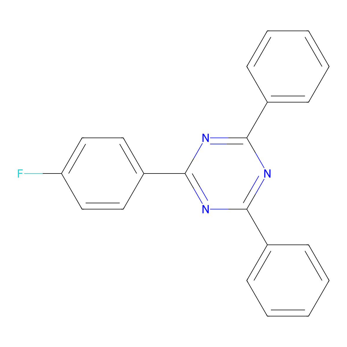 2-(4-Fluorophenyl)-4,6-diphenyl-1,3,5-triazine molecular structure, CAS 203450-08-2