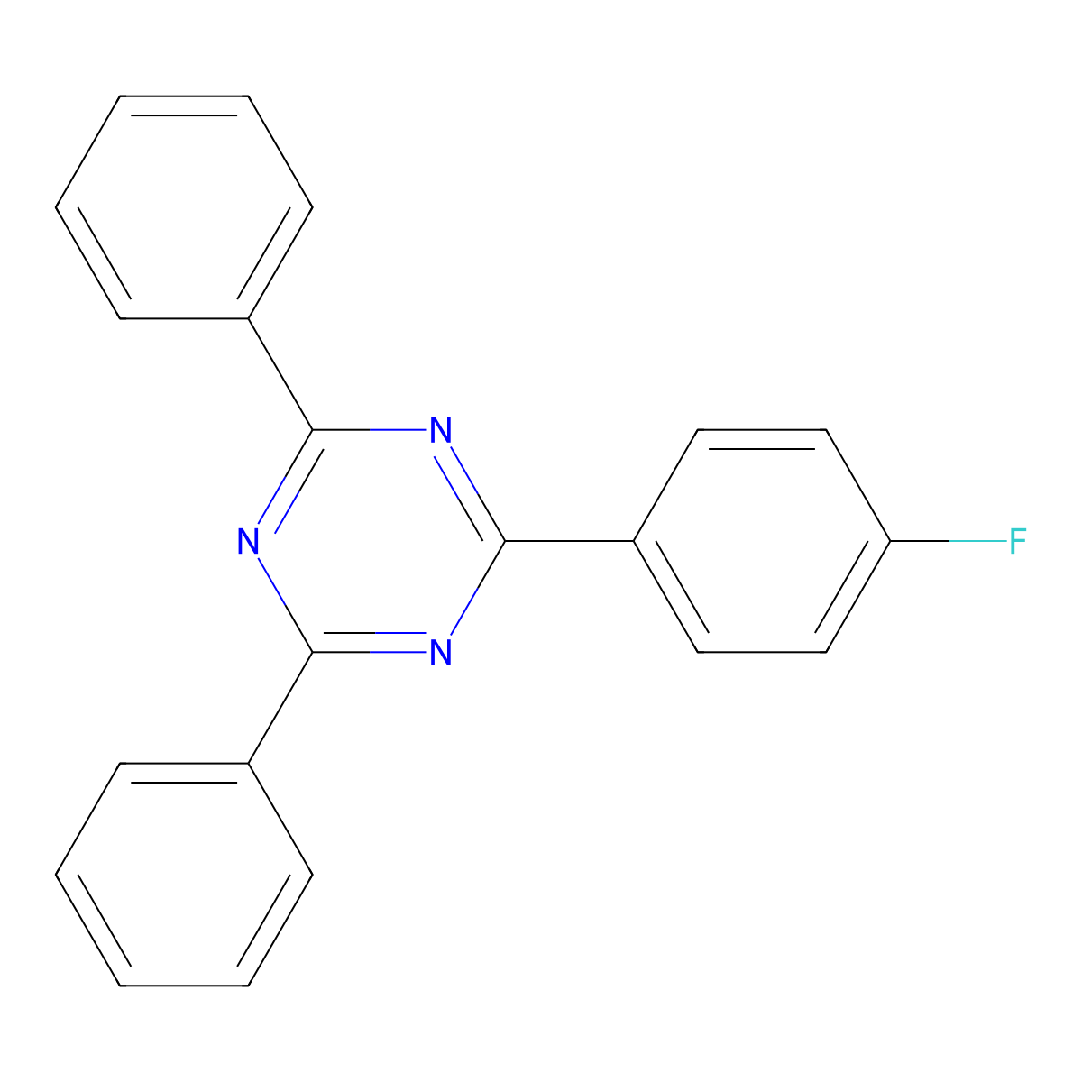 2-(4-Fluorophenyl)-4,6-diphenyl-1,3,5-triazine molecular structure, CAS 203450-08-2
