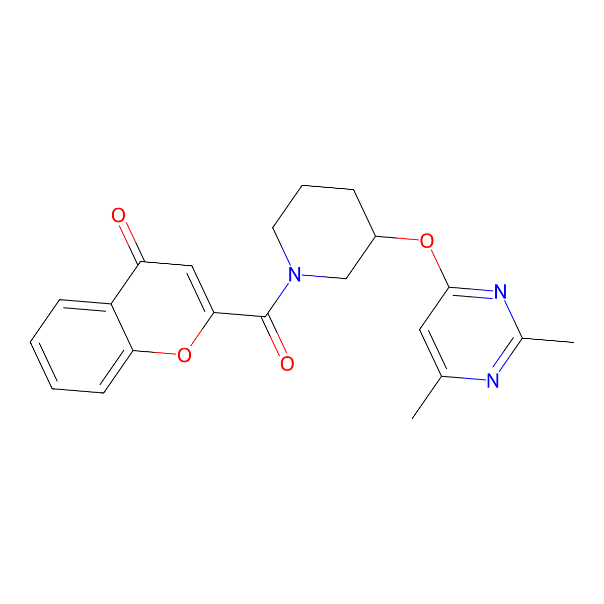 2-{3-[(2,6-dimethylpyrimidin-4-yl)oxy]piperidine-1-carbonyl}-4H-chromen-4-one molecular structure, CAS 2034500-30-4