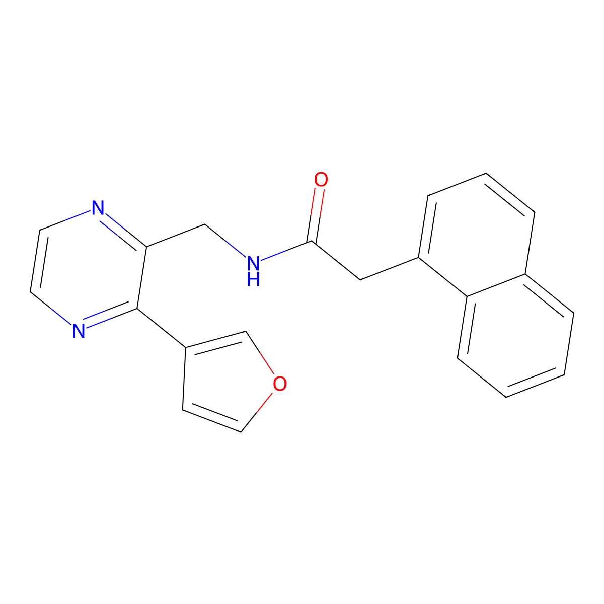 N-((3-(furan-3-yl)pyrazin-2-yl)methyl)-2-(naphthalen-1-yl)acetamide molecular structure, CAS 2034500-68-8