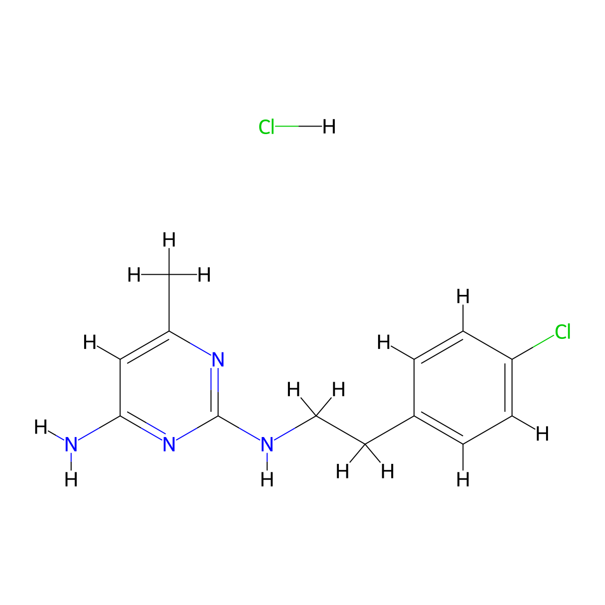 N2-(4-chlorophenethyl)-6-methylpyrimidine-2,4-diamine hydrochloride molecular structure, CAS 2034501-13-6